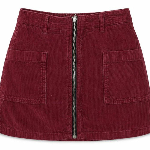 Topshop Womens Purple Cotton Mini Skirt Size 6 Zip