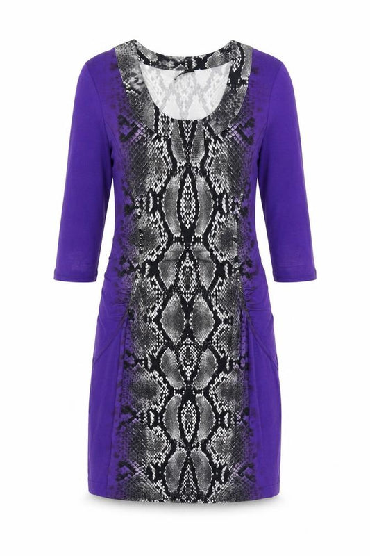 Riani Womens Multicoloured Animal Print Viscose Bodycon Size 10 Scoop Neck - Snake Print
