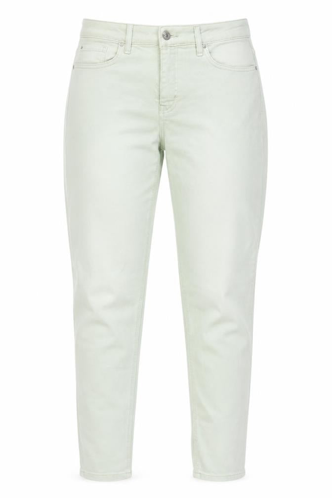 Marks and Spencer Womens Green Cotton Skinny Jeans Size 12 Regular Button