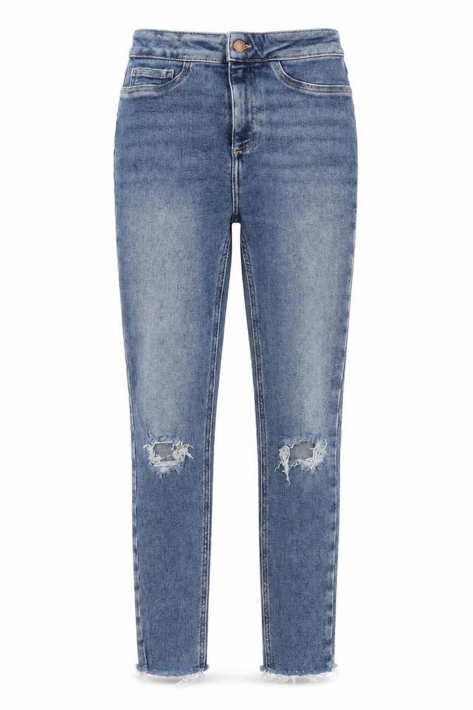 New Look Womens Blue Cotton Skinny Jeans Size 8 Regular Button