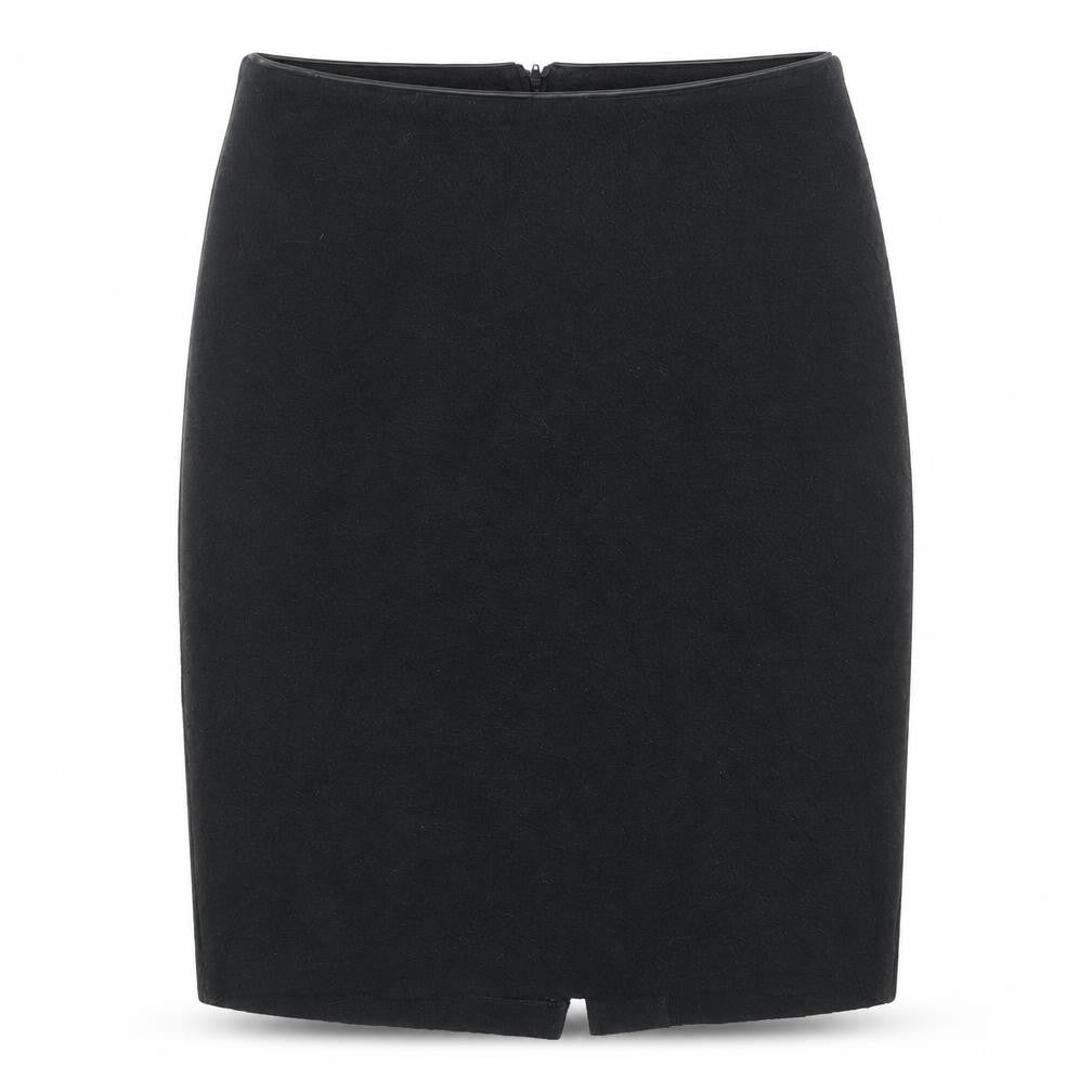 Steilmann Womens Black Cotton Straight & Pencil Skirt Size 12 Zip