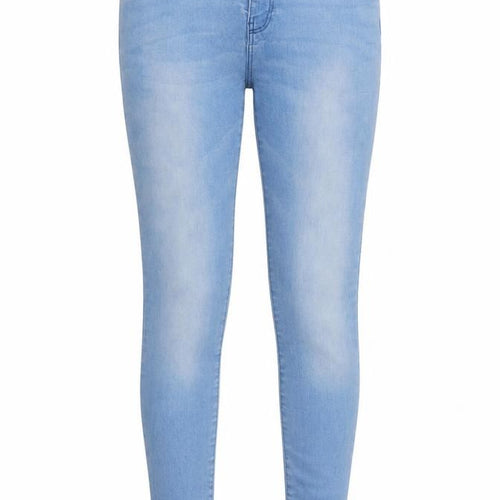 Denim & Co. Womens Blue Cotton Skinny Jeans Size 10 Regular Button