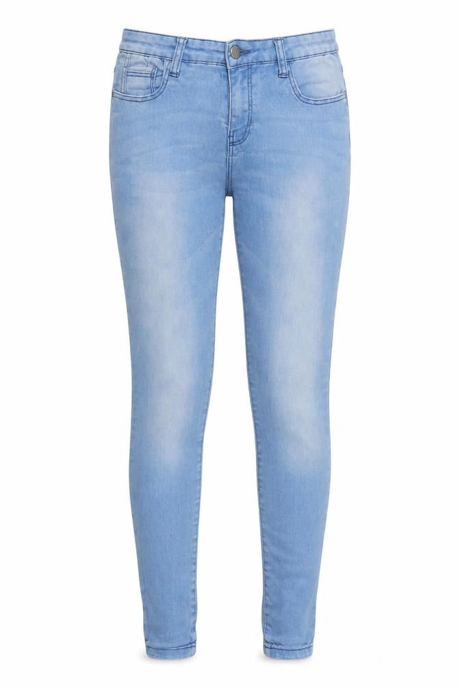Denim & Co. Womens Blue Cotton Skinny Jeans Size 10 Regular Button