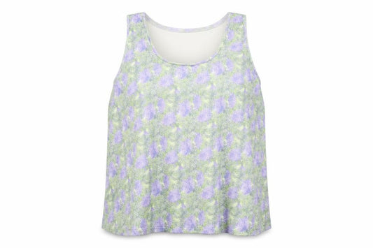 Front view of Marks & Spencer women’s multicoloured geometric polyester basic tank, size UK 20, scoop neck