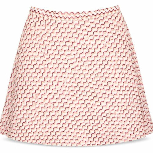 Marks and Spencer Womens Pink Geometric Polyester A-Line Skirt Size 22