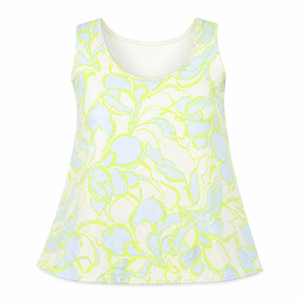 Front view of Marks & Spencer women’s multicoloured floral polyester basic blouse, size UK 8, scoop neck