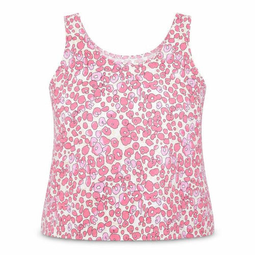 Marks and Spencer Womens Pink Animal Print Polyester Basic Tank Size 20 Scoop Neck - Leopard Print
