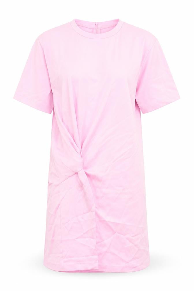 Zara Womens Pink Polyester T-Shirt Dress Size S Round Neck Pullover