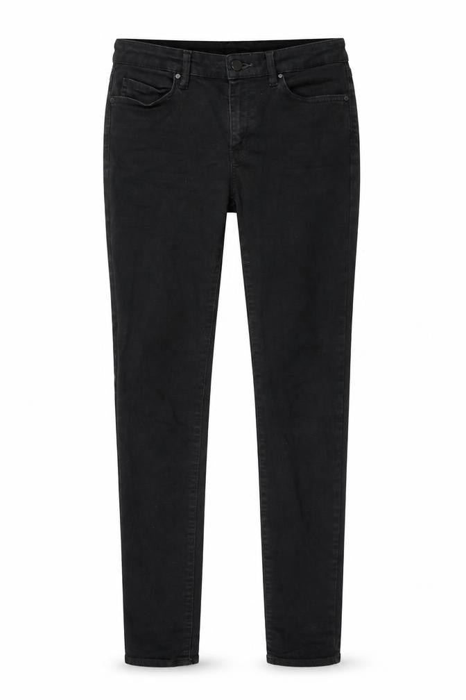 Uniqlo Womens Black Cotton Skinny Jeans Size 28 in L33 in Regular Button