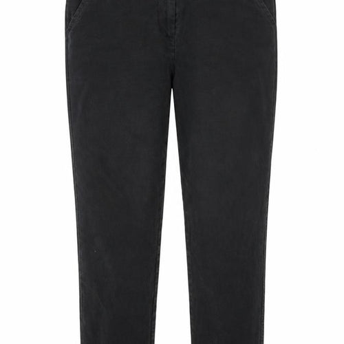 Moose Womens Black Cotton Dress Pants Trousers Size 14 Regular Button