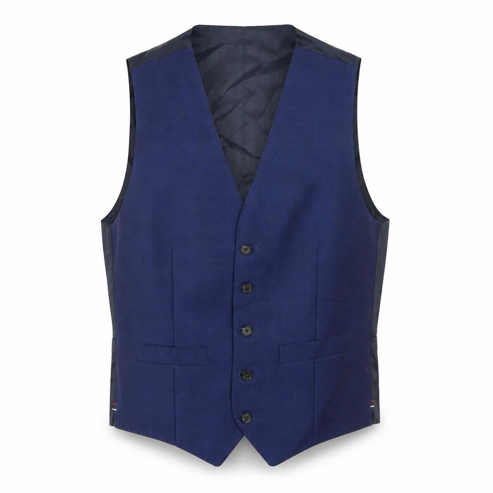 Marks and Spencer Mens Blue Wool Jacket Suit Waistcoat Size S