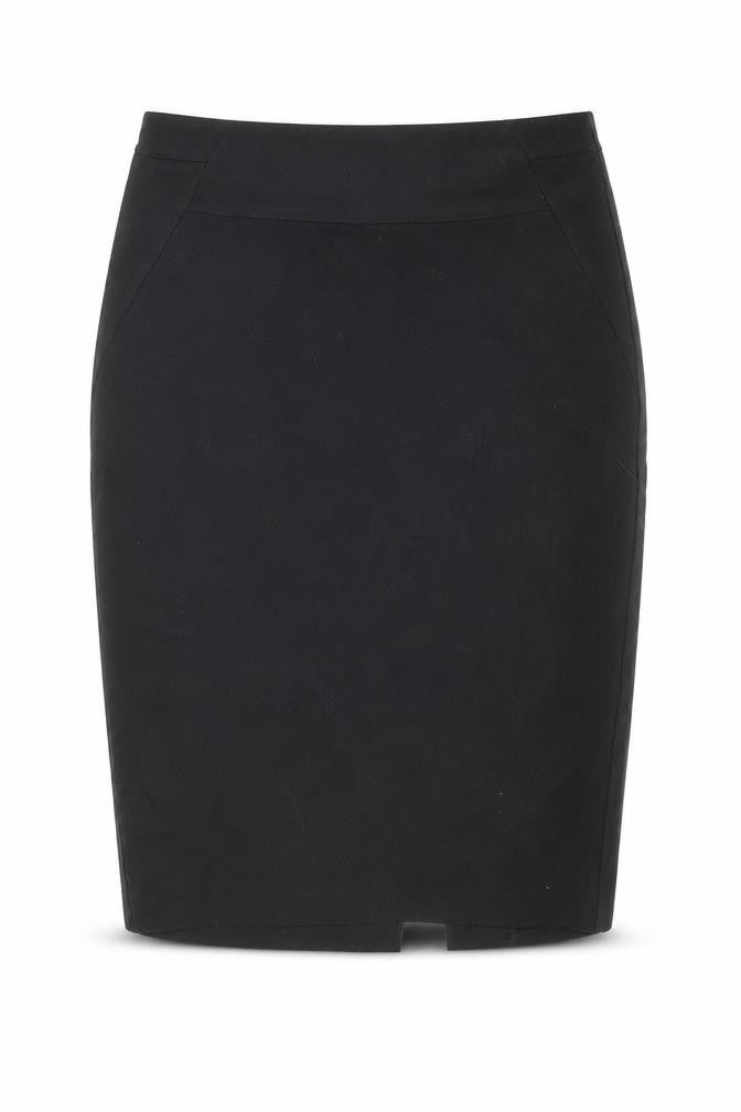 Marks and Spencer Womens Black Polyester Straight & Pencil Skirt Size 8 Zip
