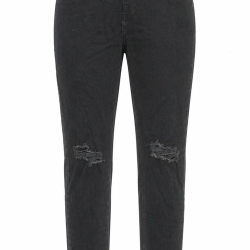 New Look Womens Black Cotton Skinny Jeans Size 10 Regular Zip