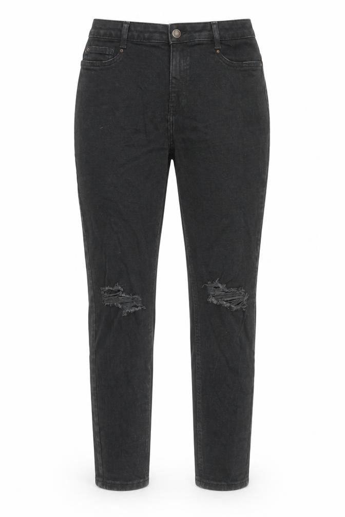 New Look Womens Black Cotton Skinny Jeans Size 10 Regular Zip