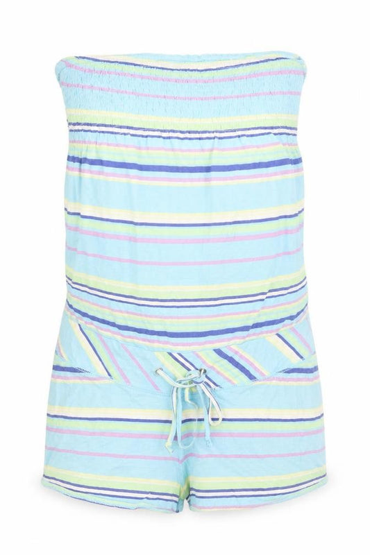 Just Jeans Girls Blue Striped Cotton Playsuit One-Piece Size S Pullover