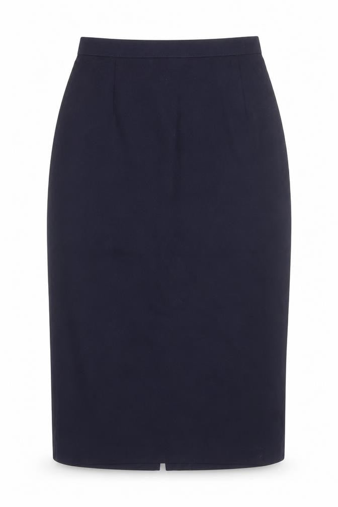 Preworn Womens Blue Polyester Straight & Pencil Skirt Size 10 Zip