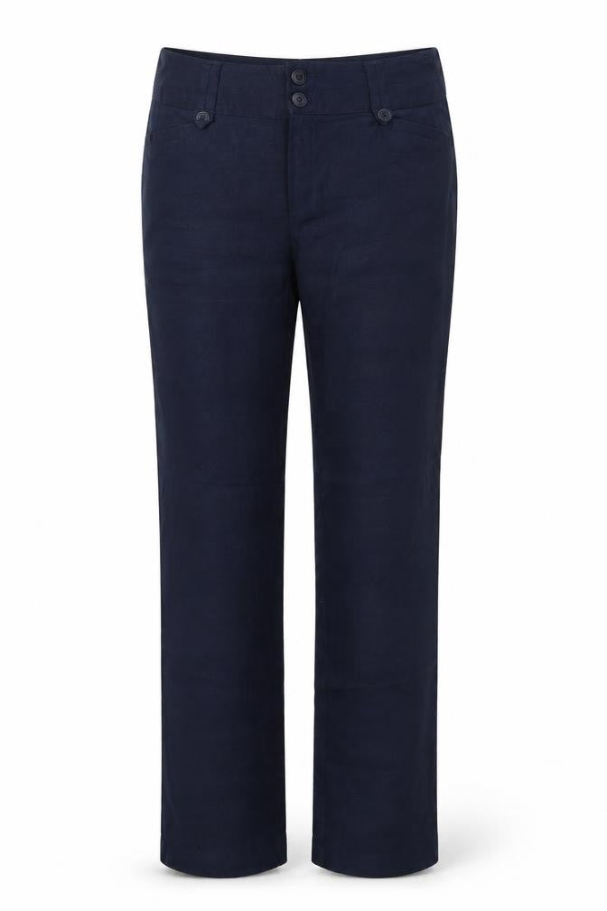 BC Clothing Womens Blue Cotton Trousers Size 8 Regular Zip
