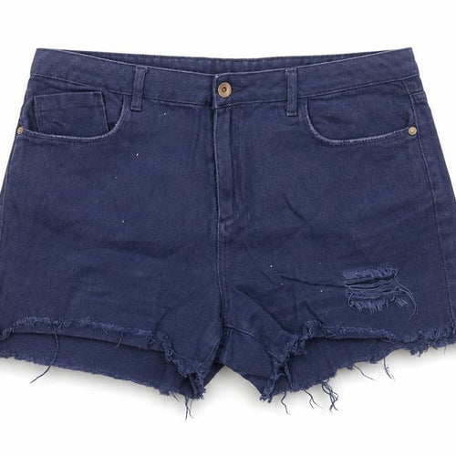 Benton Jeans Womens Blue Cotton Cut-Off Shorts Size 12 Regular Zip
