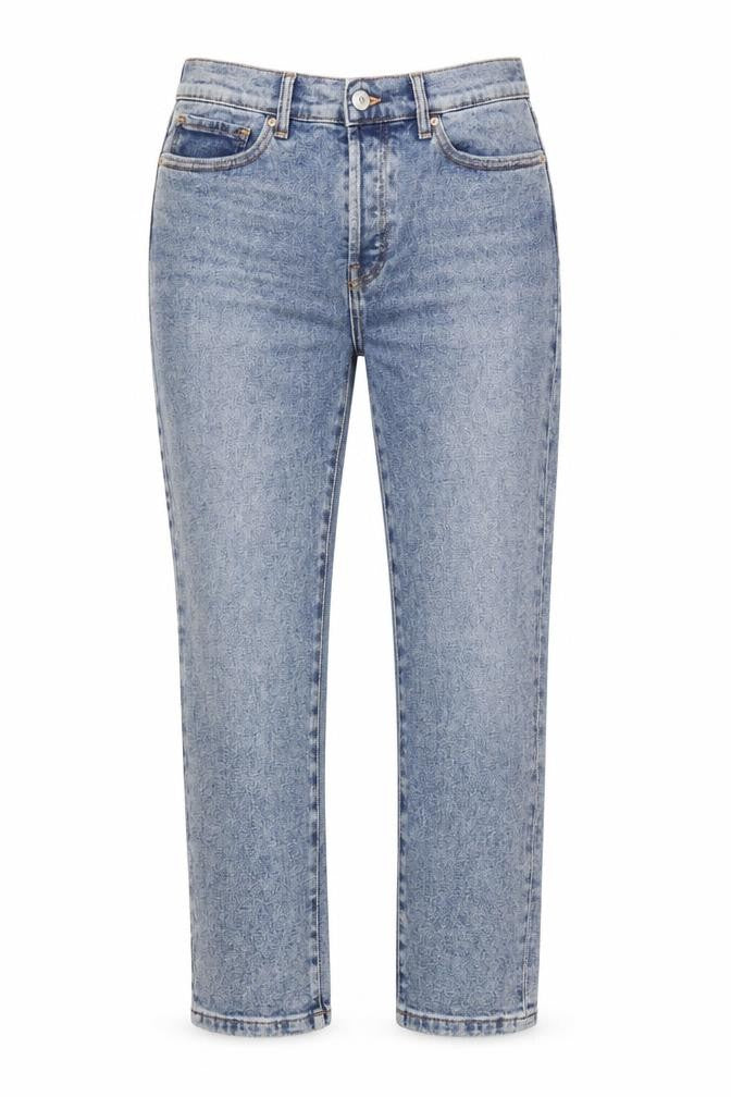 Only Womens Blue Cotton Straight Jeans Size 32 in L23 in Regular Button