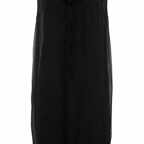 Great Plains Womens Black Viscose Tank Dress Size L Boat Neck Pullover