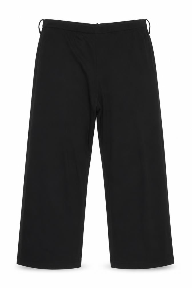 Berkertex Womens Black Polyester Capri Trousers Size 14 L27 in Relaxed