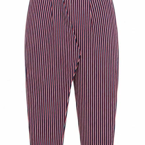 F&F Womens Red Striped Polyester Harem Trousers Size 6 L24.5 in Regular Snap