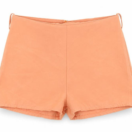 Made in Italy Womens Orange Polyester Chino Shorts Size 10 L3 in Regular Zip