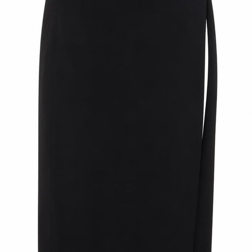 MNG Womens Black Polyester Straight & Pencil Skirt Size L Tie
