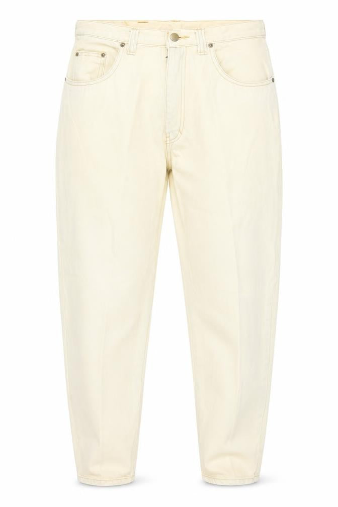 Strega Womens Beige Polyester Straight Jeans Size 14 Regular Zip