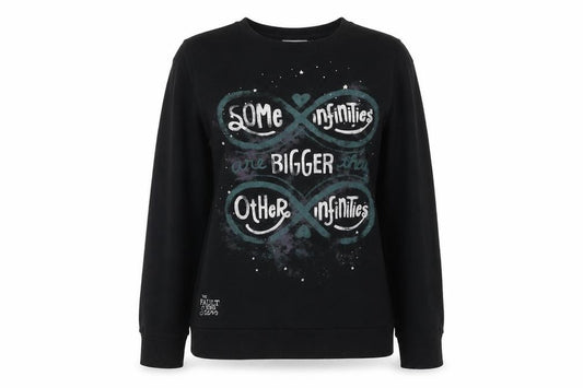 Front view of Atmosphere women’s black cotton pullover sweatshirt, size UK 8, pullover