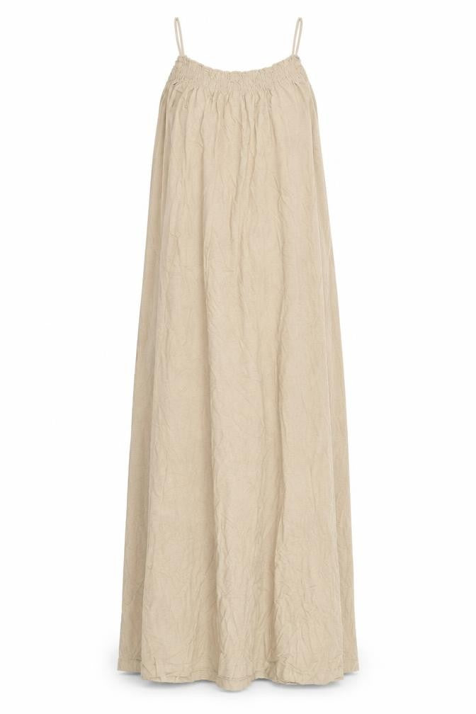Front view of H&M women’s brown modal maxi, size XS, off the shoulder pullover