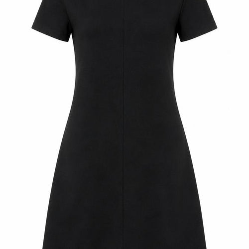 Zara Womens Black Viscose T-Shirt Dress Size S Crew Neck Pullover