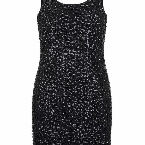 Opening Night Womens Black Polyester Tank Dress Size 8 Scoop Neck Zip