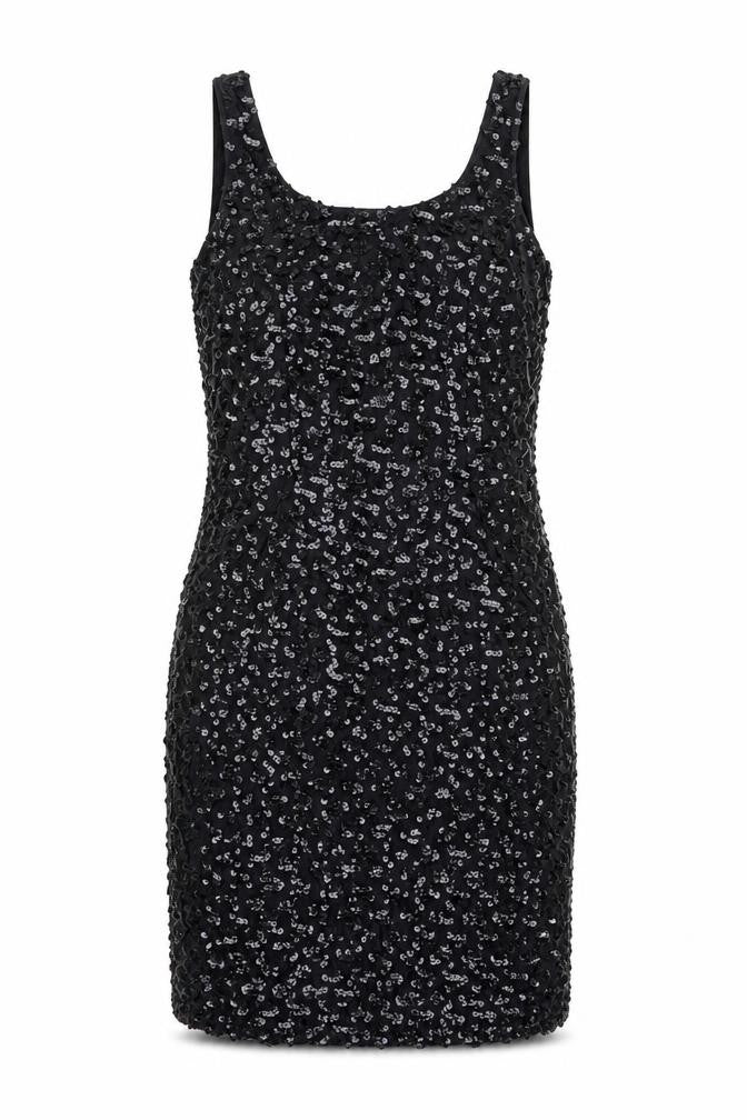 Opening Night Womens Black Polyester Tank Dress Size 8 Scoop Neck Zip