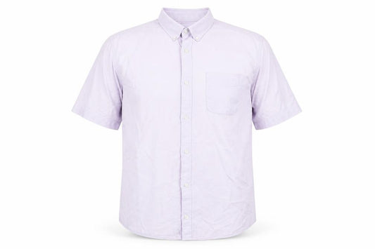 River Island Mens Purple Cotton Button-Up Size M Collared Button