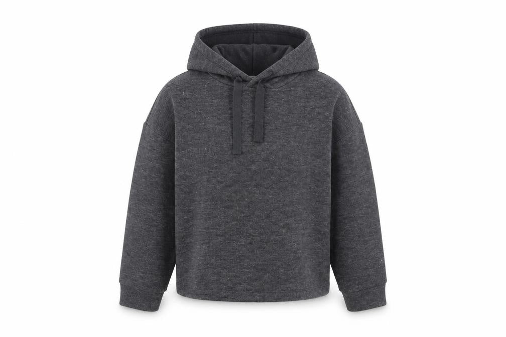 Mango Womens Grey Polyester Pullover Hoodie Size M Pullover