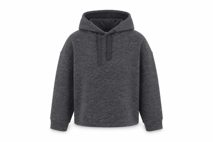 Mango Womens Grey Polyester Pullover Hoodie Size M Pullover