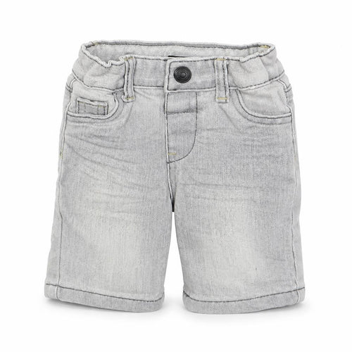 Denim & Co. Boys Grey Cotton Cropped Trousers Size 6-9 Months Snap