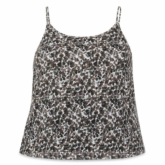 Front view of Next women’s grey geometric polyester basic tank, size UK 22, round neck