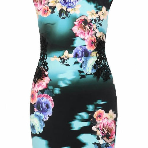 Joanna Hope Womens Multicoloured Floral Polyester A-Line Size 12 Round Neck Zip