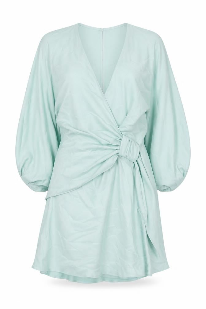 Front view of Zara women’s blue polyester a-line, size XS, v-neck pullover