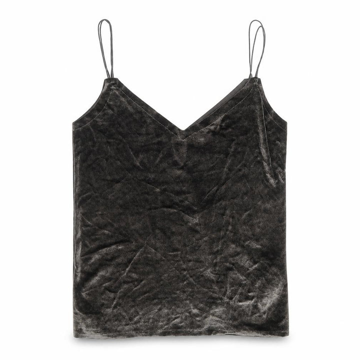 Pull&Bear Womens Brown Polyester Basic Tank Size S V-Neck