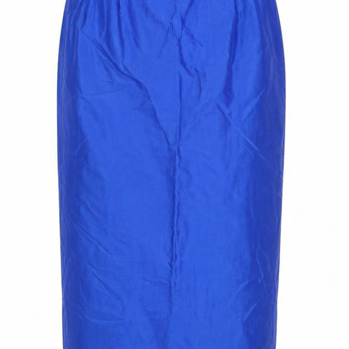 Monsoon Womens Blue Polyester Straight & Pencil Skirt Size 28 in Zip