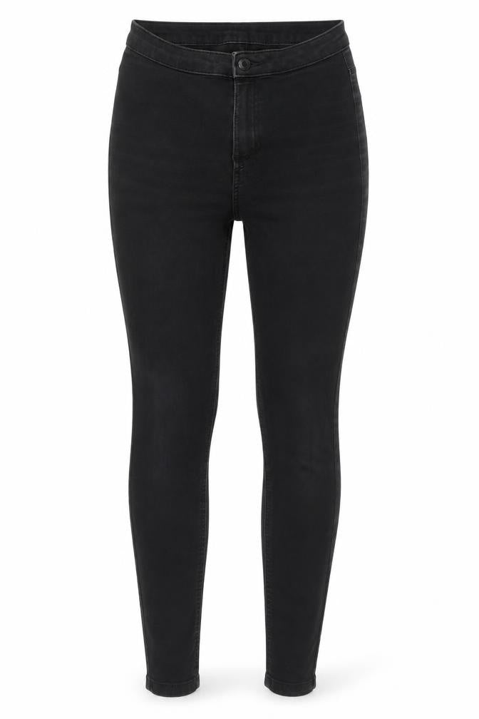 Marks and Spencer Womens Black Cotton Skinny Jeans Size 10 Regular Zip