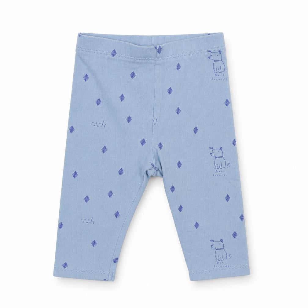 Marks and Spencer Girls Blue Cotton Jogger Leggings Size 3-6 Months Pullover - Dogs