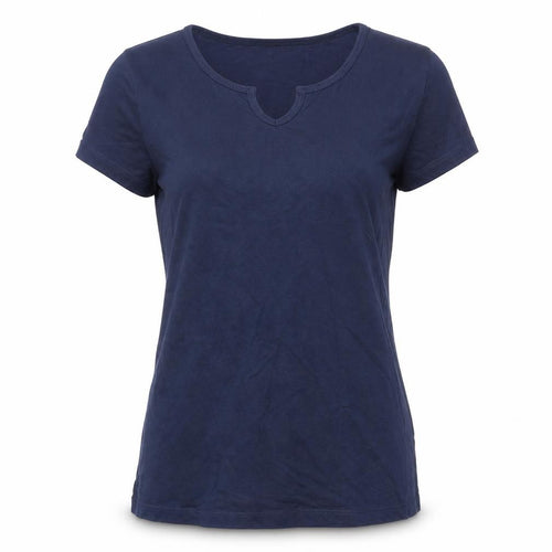 Originals Womens Blue Cotton Basic T-Shirt Size 10 Scoop Neck