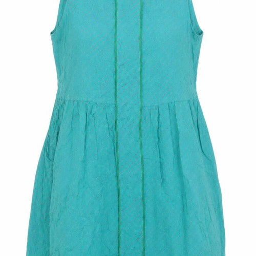 M Butterfly Womens Green Cotton Pinafore/Dungaree Dress Size L Roll Neck Pullover