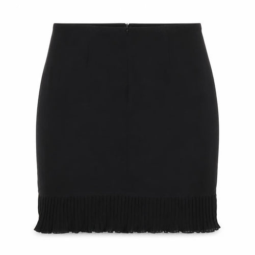 Preworn Womens Black Polyester Trumpet Skirt Size 32 in Zip