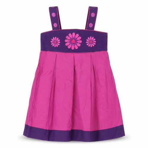 Spirit Of Arabia Girls Pink 100% Cotton A-Line Size M Square Neck Zip