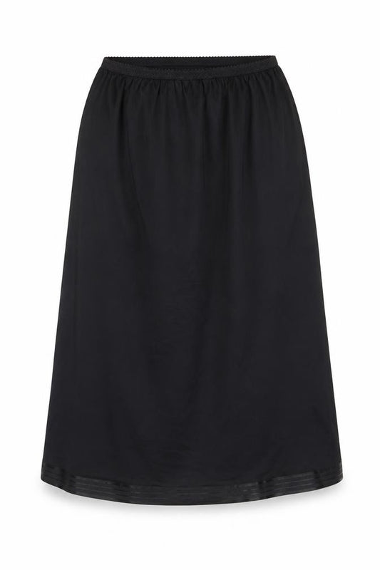 Front view of Marks & Spencer women’s black polyamide swing skirt, size UK 8, -, size UK 8-10